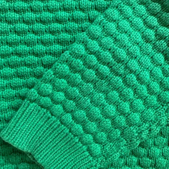 Boden Green Crew Neck Sweater with Textured Knit - Picture 3 of 4